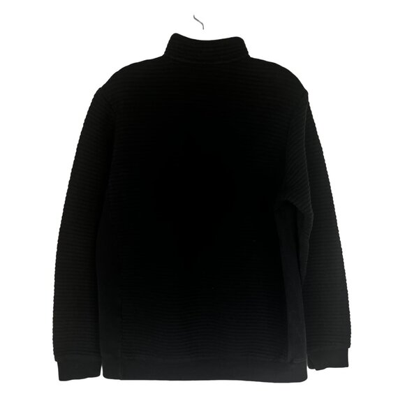 Antigua Pittsburgh Penguins Pullover Shirt Jacket Mens Medium Black Textured - Picture 2 of 8